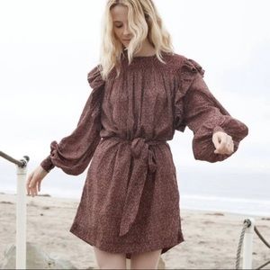 DOEN Oliver Dress Rust Ditzy Floral Small